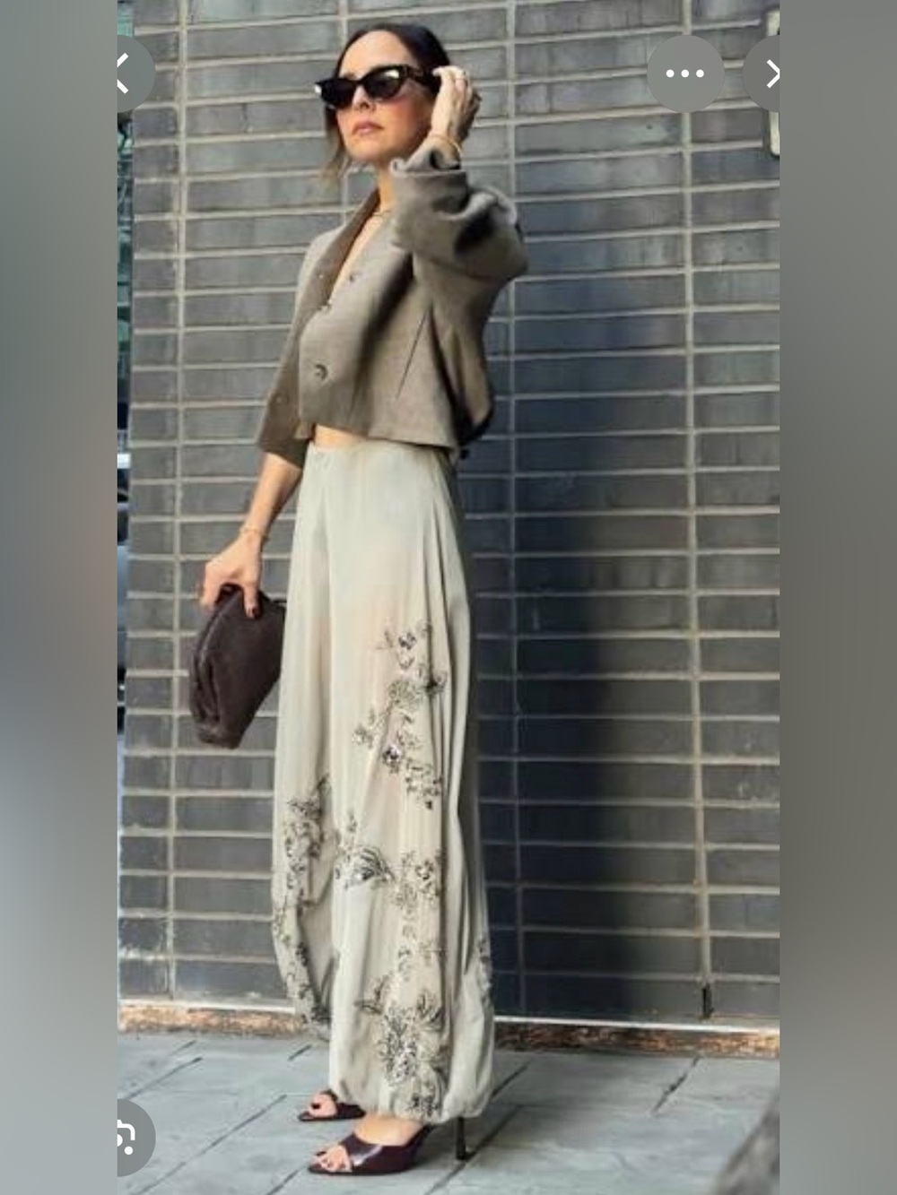 🔥🔥zara embroidered sarouel trousers